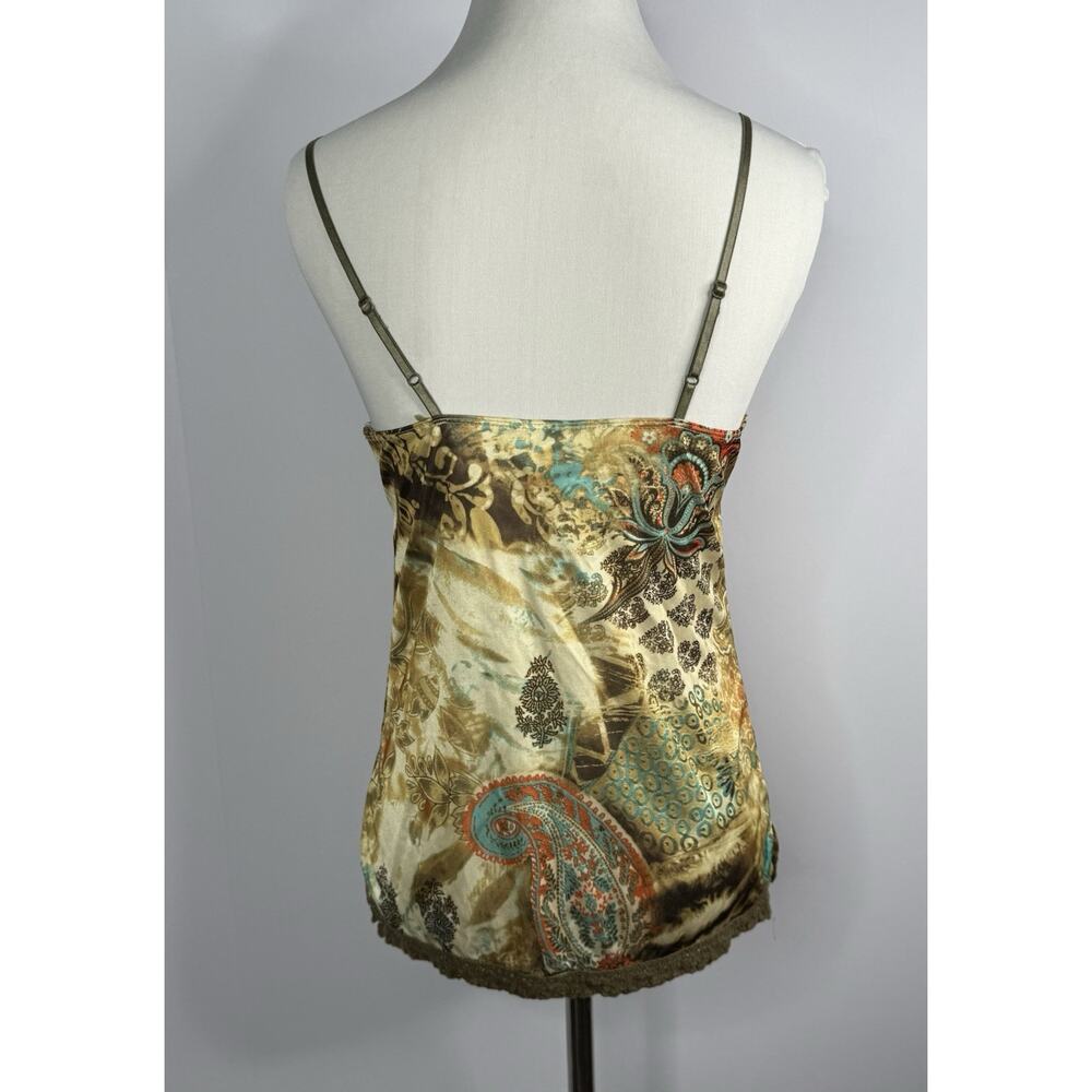 Vtg xhilaration Sz S Satin Floral Babydoll Cami Tank Lace Y2K Fairy Grunge - Picture 3 of 9